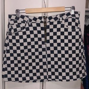 Urban Outfitters Jean Checkered Skirt